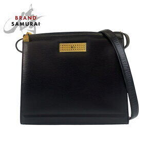 Christian Dior black leather messenger bag